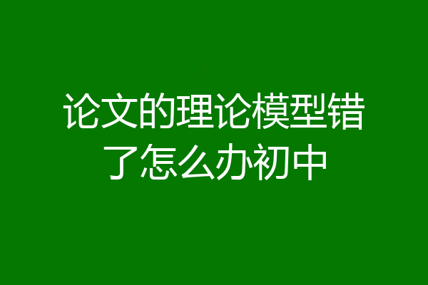 论文的理论模型错了怎么办初中