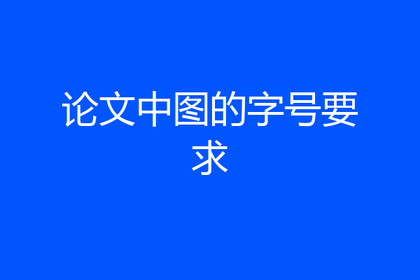 论文中图的字号要求