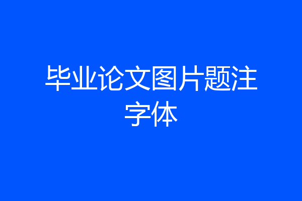 毕业论文图片题注字体