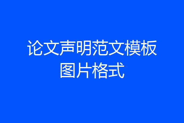 论文声明范文模板图片格式
