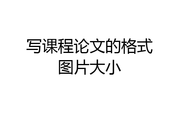 写课程论文的格式图片大小
