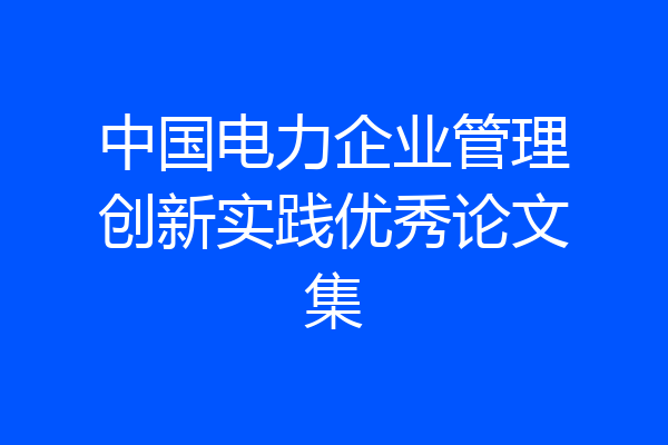 中国电力企业管理创新实践优秀论文集