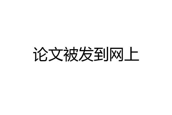 论文被发到网上