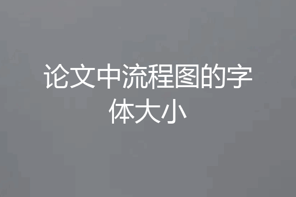 论文中流程图的字体大小