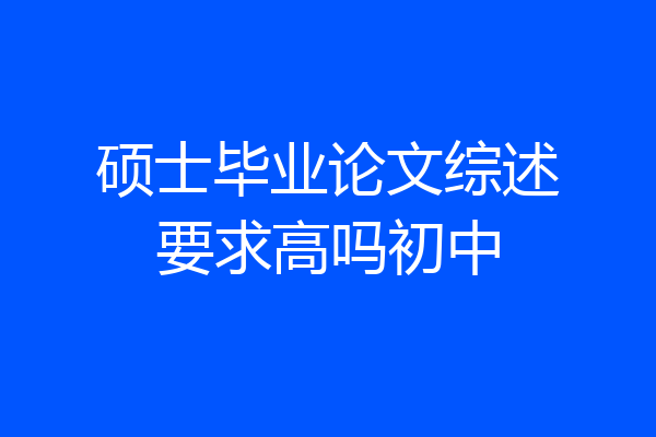 硕士毕业论文综述要求高吗初中