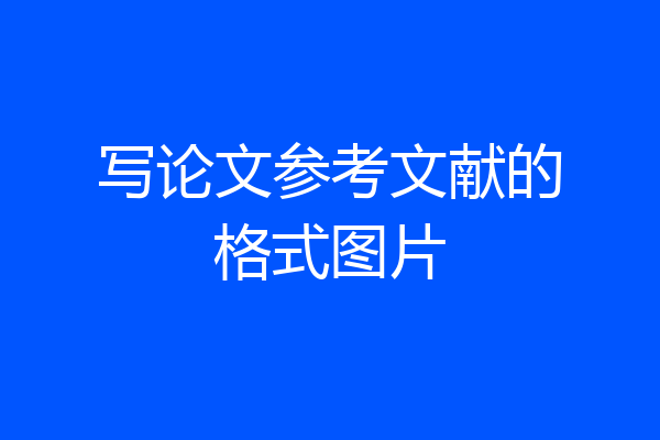 写论文参考文献的格式图片