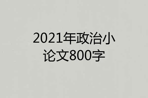 2021年政治小论文800字