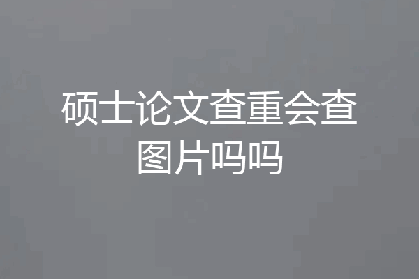 硕士论文查重会查图片吗吗