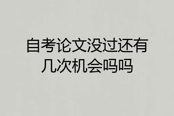 自考论文没过还有几次机会吗吗