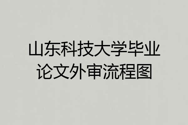 山东科技大学毕业论文外审流程图