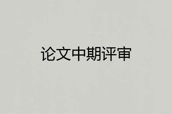 论文中期评审