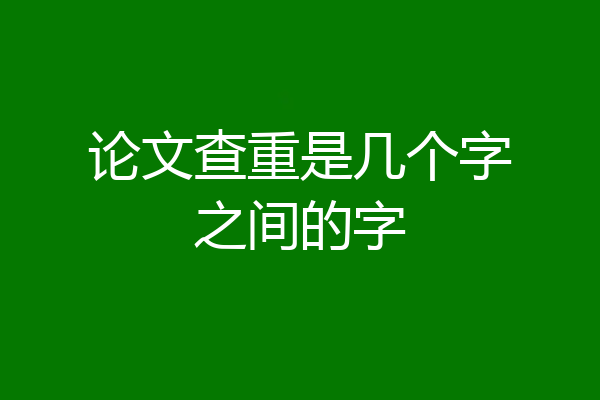 论文查重是几个字之间的字