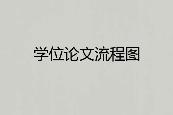 学位论文流程图