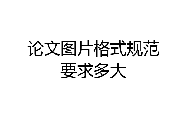 论文图片格式规范要求多大