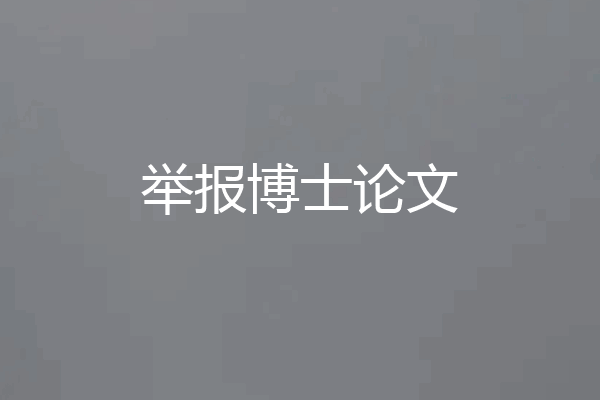 举报博士论文