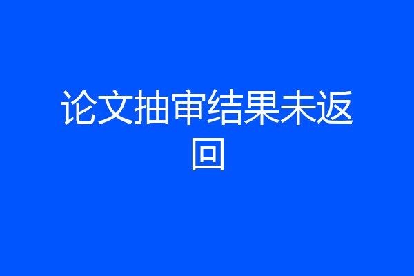 论文抽审结果未返回