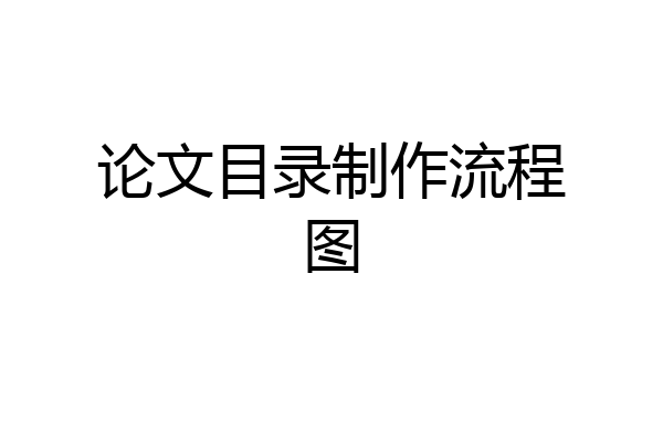 论文目录制作流程图
