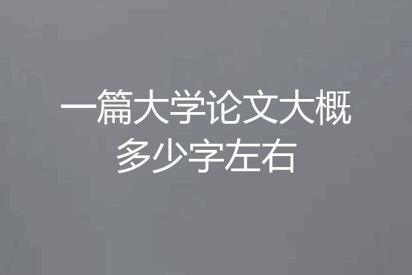 一篇大学论文大概多少字左右