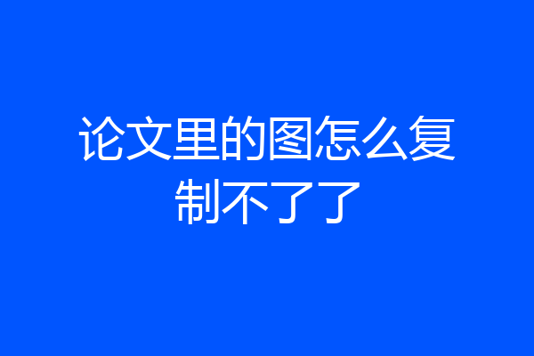 论文里的图怎么复制不了了