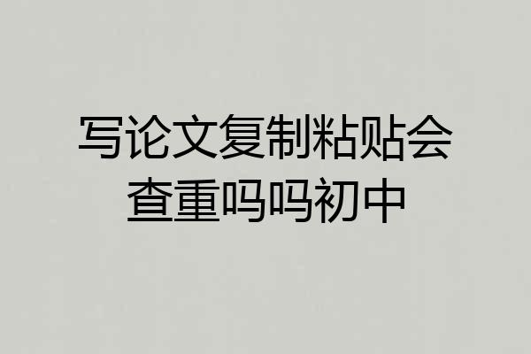 写论文复制粘贴会查重吗吗初中