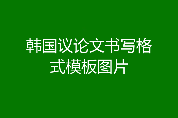 韩国议论文书写格式模板图片