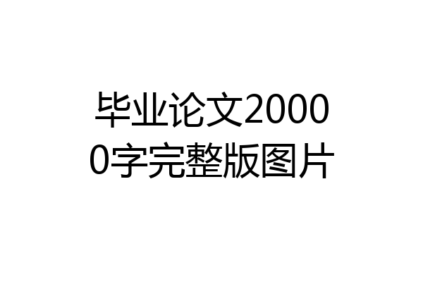 毕业论文20000字完整版图片