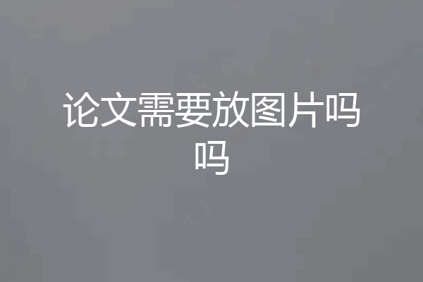 论文需要放图片吗吗
