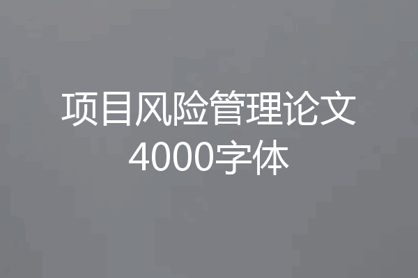 项目风险管理论文4000字体