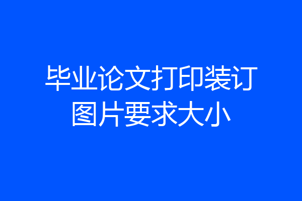毕业论文打印装订图片要求大小