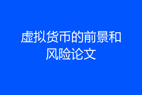 虚拟货币的前景和风险论文