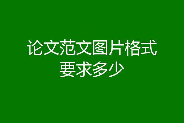 论文范文图片格式要求多少