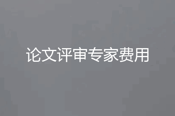 论文评审专家费用