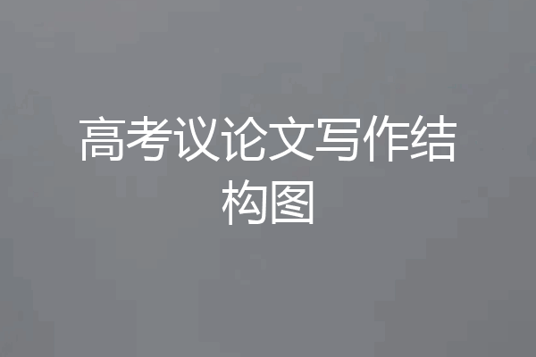 高考议论文写作结构图