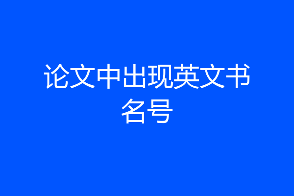 论文中出现英文书名号