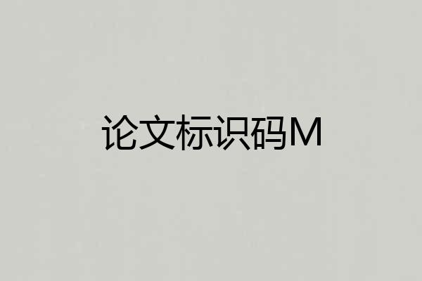 论文标识码M
