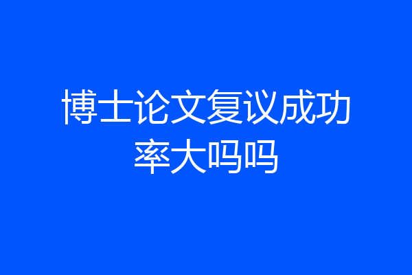 博士论文复议成功率大吗吗