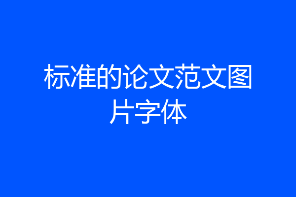 标准的论文范文图片字体