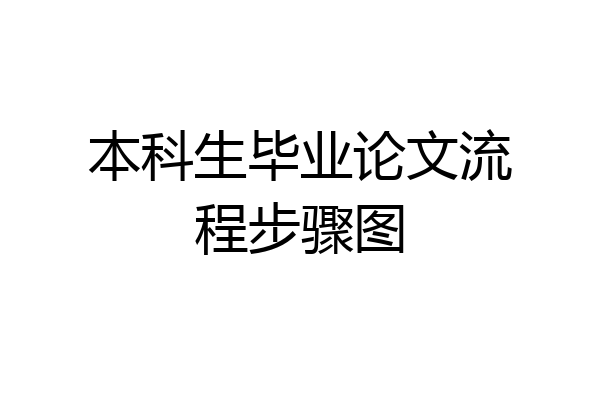 本科生毕业论文流程步骤图