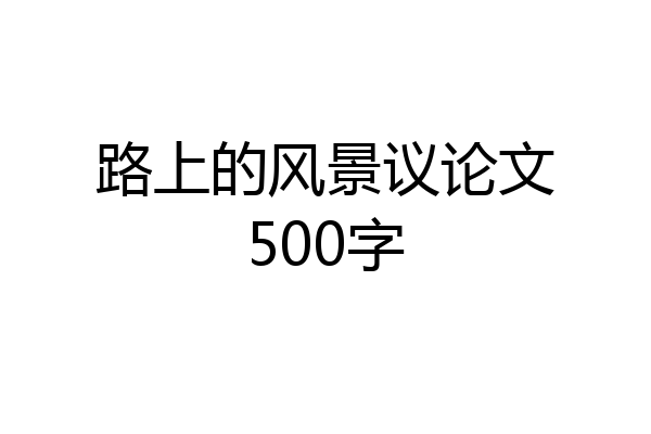 路上的风景议论文500字