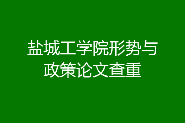 盐城工学院形势与政策论文查重