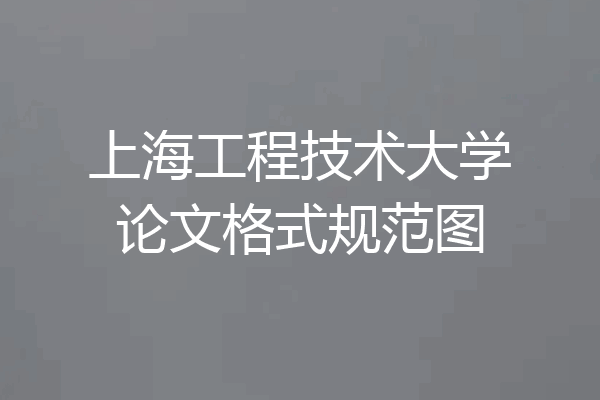 上海工程技术大学论文格式规范图