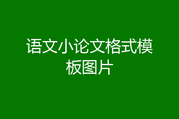 语文小论文格式模板图片