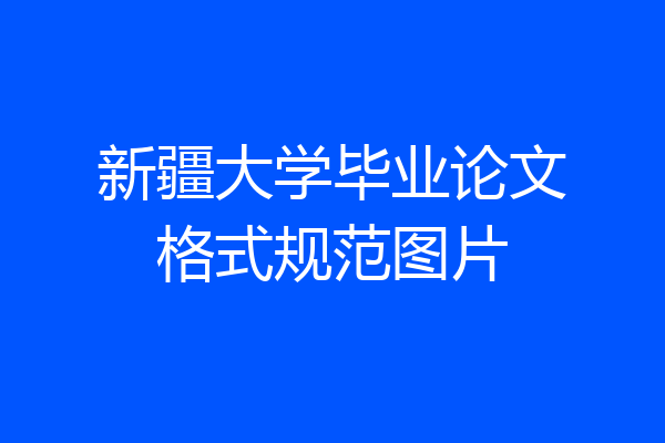 新疆大学毕业论文格式规范图片