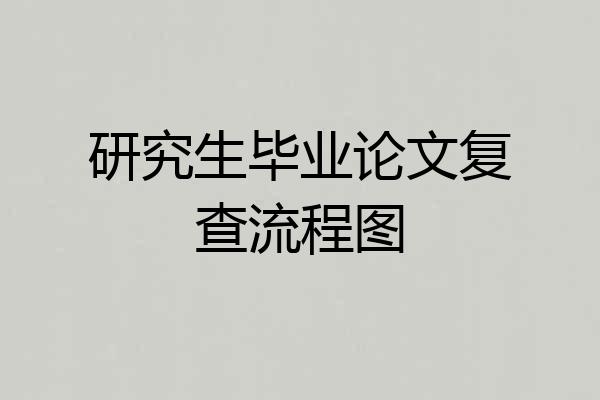 研究生毕业论文复查流程图