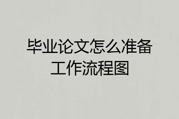 毕业论文怎么准备工作流程图