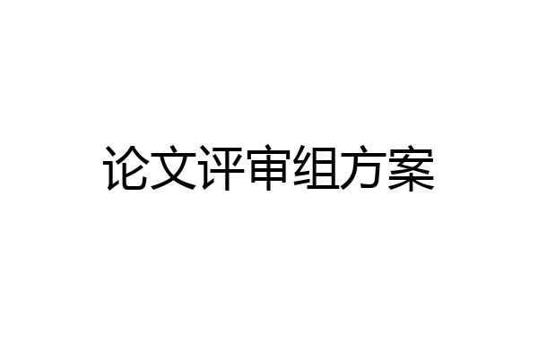 论文评审组方案