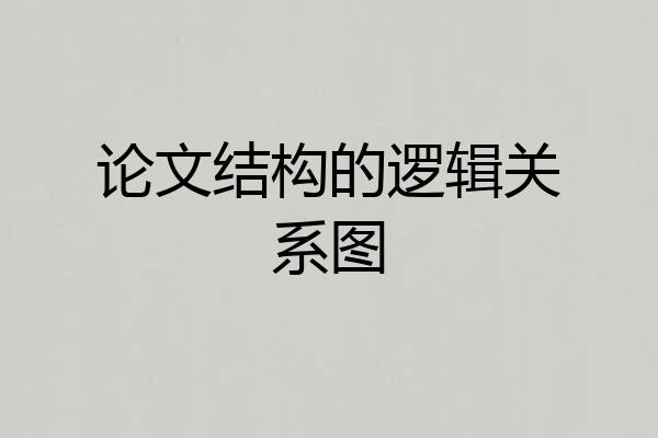 论文结构的逻辑关系图