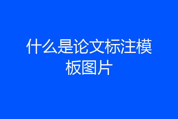 什么是论文标注模板图片