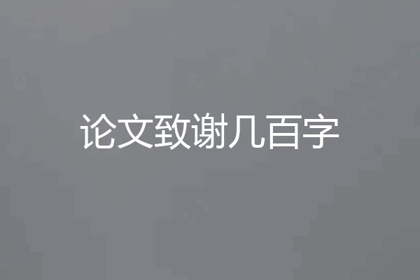 论文致谢几百字