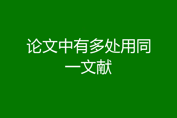 论文中有多处用同一文献